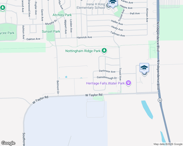map of restaurants, bars, coffee shops, grocery stores, and more near 74 Kempton Drive in Romeoville