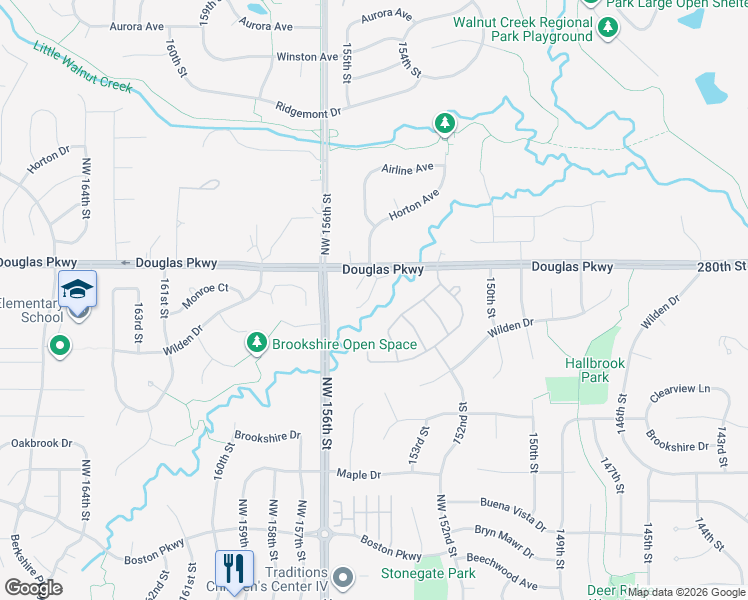 map of restaurants, bars, coffee shops, grocery stores, and more near 3711 155th Street in Urbandale