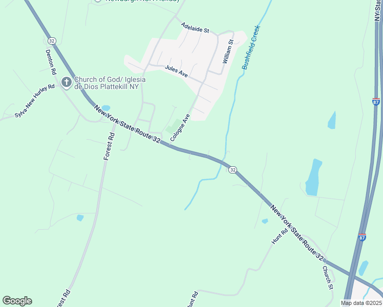 map of restaurants, bars, coffee shops, grocery stores, and more near 1515 New York 32 in Wallkill