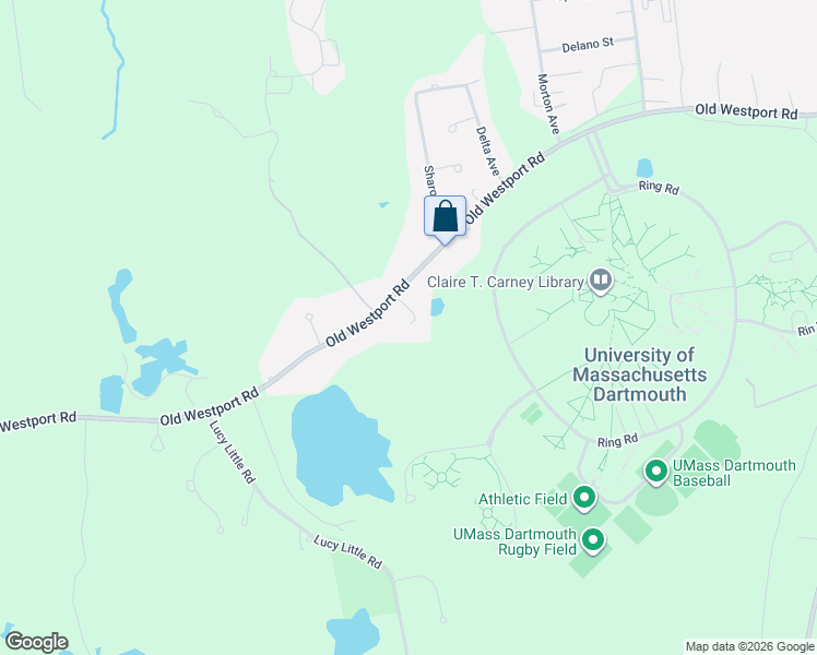 map of restaurants, bars, coffee shops, grocery stores, and more near 397 Old Westport Road in Dartmouth
