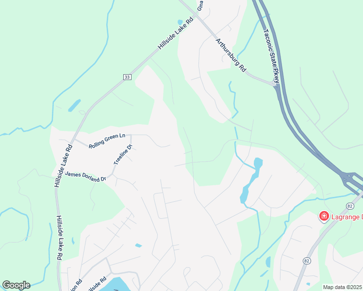 map of restaurants, bars, coffee shops, grocery stores, and more near 30 Rolling Green Lane in Wappingers Falls