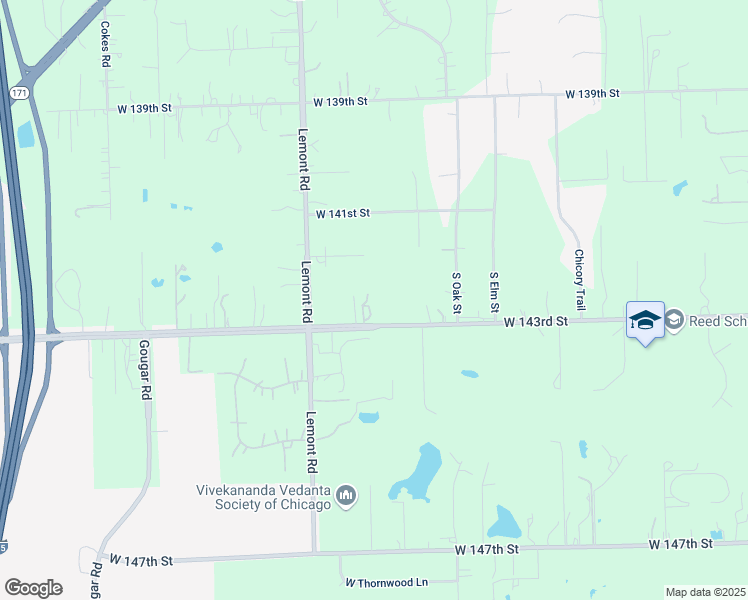 map of restaurants, bars, coffee shops, grocery stores, and more near 15500 West 143rd Street in Lockport