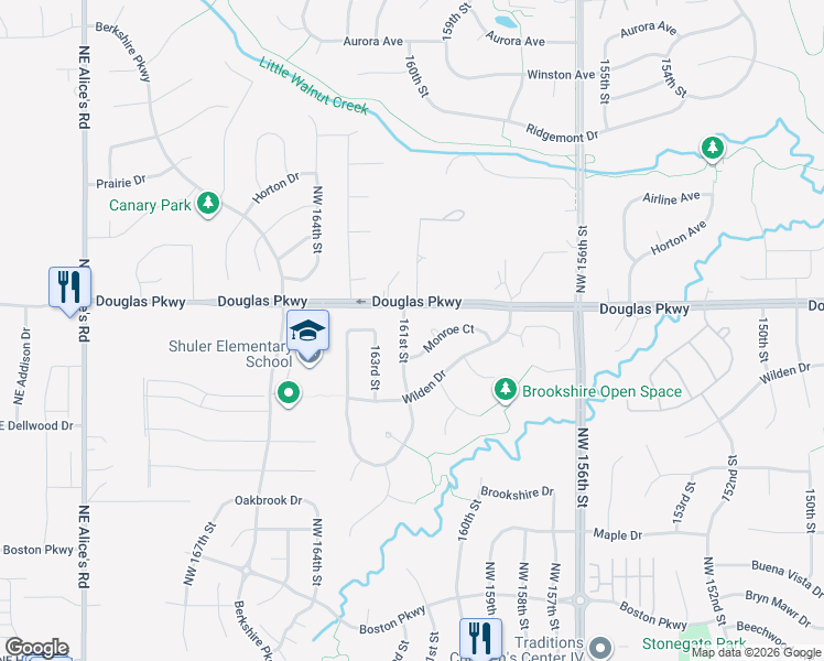 map of restaurants, bars, coffee shops, grocery stores, and more near 16015 Monroe Court in Urbandale