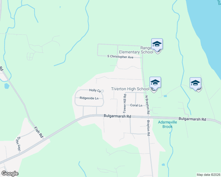 map of restaurants, bars, coffee shops, grocery stores, and more near 50 Margaret Street in Tiverton