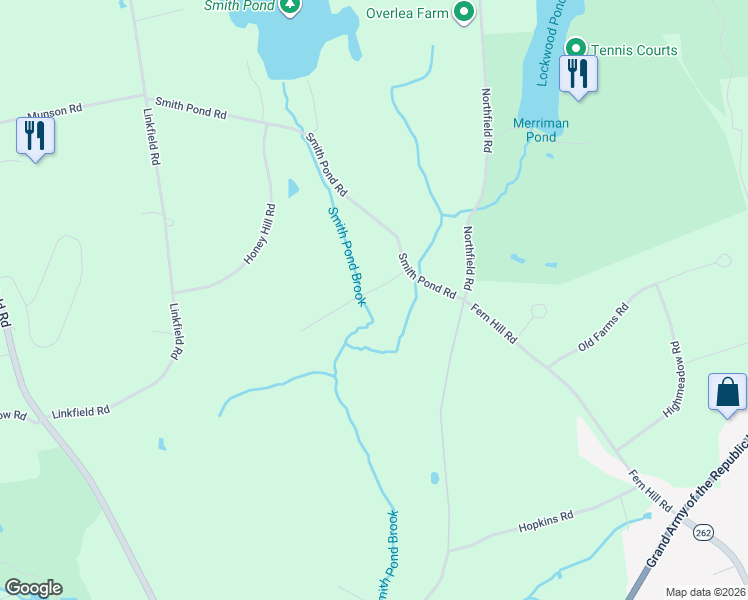 map of restaurants, bars, coffee shops, grocery stores, and more near 25 Butternut Lane in Watertown