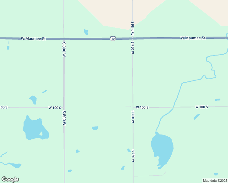 map of restaurants, bars, coffee shops, grocery stores, and more near 999 South 750 West in Angola