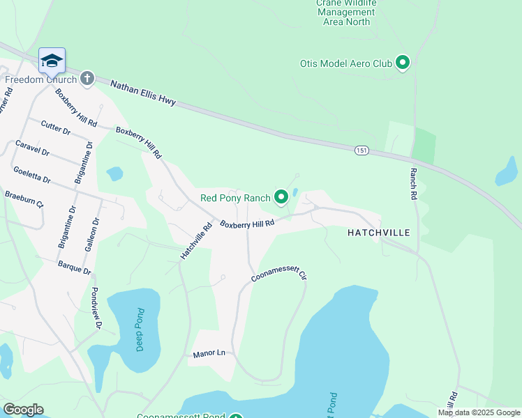 map of restaurants, bars, coffee shops, grocery stores, and more near 441 Boxberry Hill Road in Falmouth
