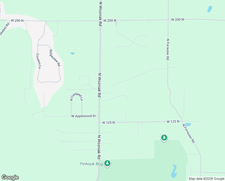 map of restaurants, bars, coffee shops, grocery stores, and more near 1441 North Wozniak Road in Michigan City