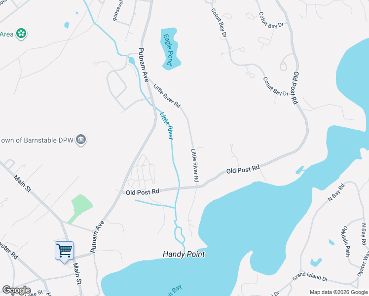 map of restaurants, bars, coffee shops, grocery stores, and more near 80 Landers Lane in Barnstable