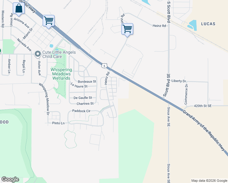 map of restaurants, bars, coffee shops, grocery stores, and more near 2825 Triple Crown Lane in Iowa City