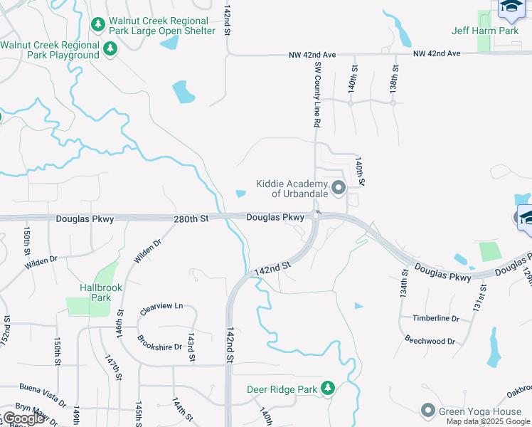 map of restaurants, bars, coffee shops, grocery stores, and more near 14051 Douglas Parkway in Urbandale