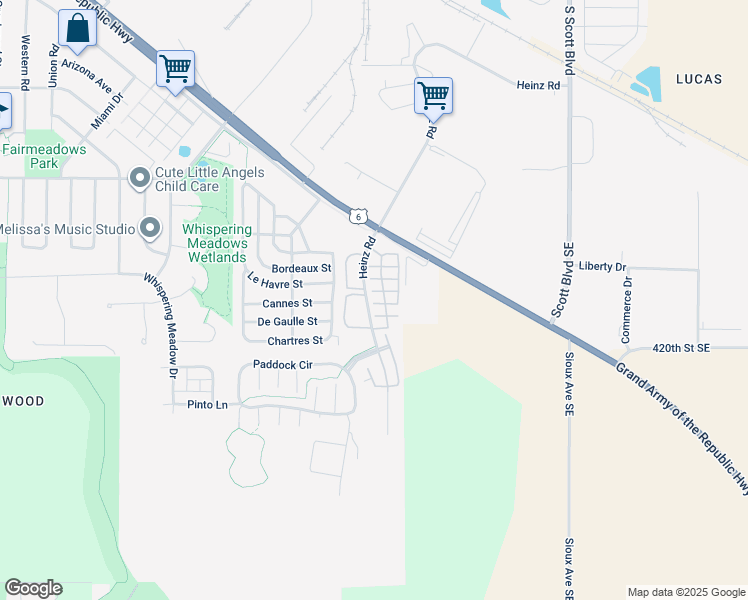 map of restaurants, bars, coffee shops, grocery stores, and more near 2825 Triple Crown Lane in Iowa City