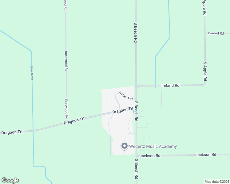 map of restaurants, bars, coffee shops, grocery stores, and more near 11158 Archer Avenue in Mishawaka