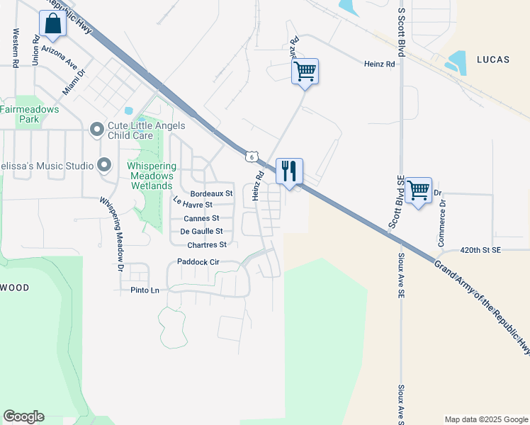 map of restaurants, bars, coffee shops, grocery stores, and more near 2781 Triple Crown Lane in Iowa City