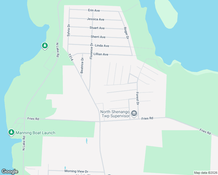 map of restaurants, bars, coffee shops, grocery stores, and more near 1959-2107 Booth Drive in Linesville