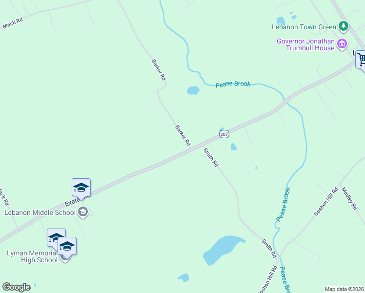 map of restaurants, bars, coffee shops, grocery stores, and more near 768 Exeter Road in Lebanon