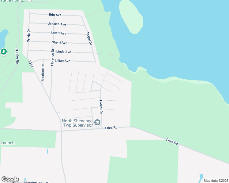 map of restaurants, bars, coffee shops, grocery stores, and more near 2189-2299 Elm Drive in Linesville