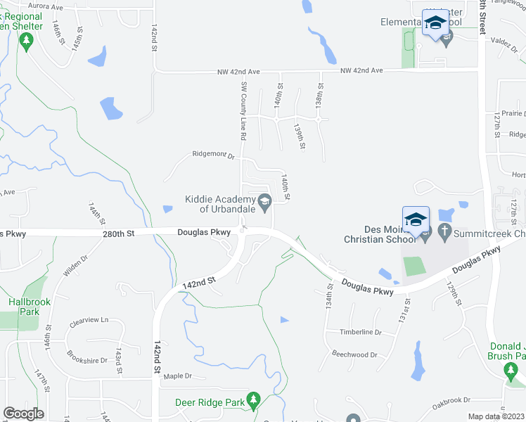 map of restaurants, bars, coffee shops, grocery stores, and more near 14130 Sunflower Court in Urbandale