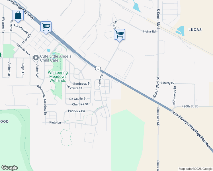 map of restaurants, bars, coffee shops, grocery stores, and more near in Iowa City