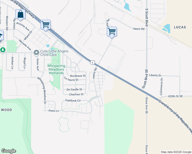 map of restaurants, bars, coffee shops, grocery stores, and more near 2707 Triple Crown Lane in Iowa City