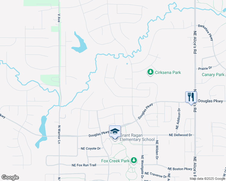map of restaurants, bars, coffee shops, grocery stores, and more near 3536 Northwest 177th STREET in Clive
