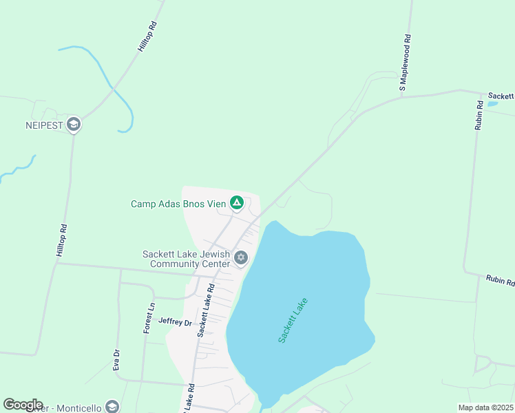 map of restaurants, bars, coffee shops, grocery stores, and more near 17 Ruskin Road in Monticello