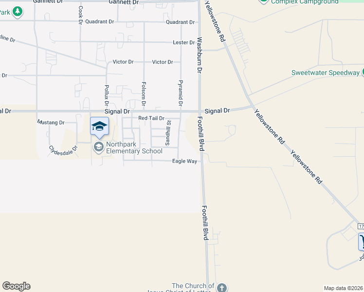 map of restaurants, bars, coffee shops, grocery stores, and more near 3833 Peregrine St in Rock Springs