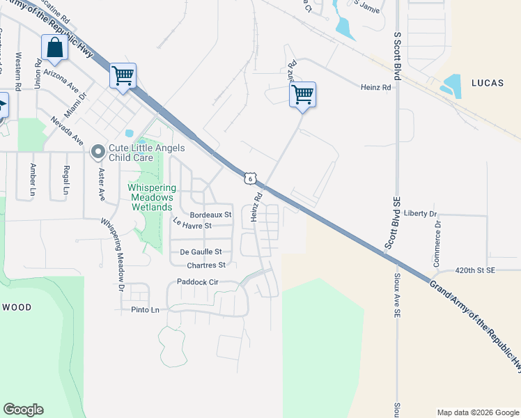 map of restaurants, bars, coffee shops, grocery stores, and more near in Iowa City