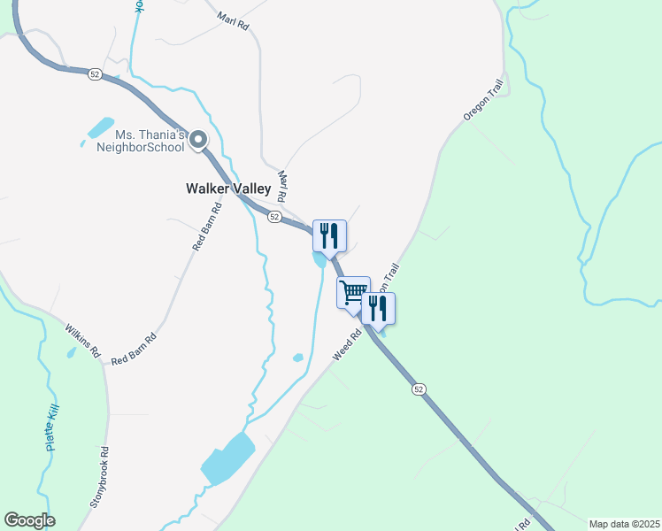 map of restaurants, bars, coffee shops, grocery stores, and more near 3649 New York 52 in Pine Bush