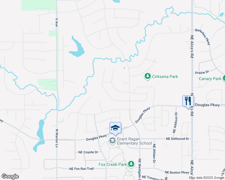 map of restaurants, bars, coffee shops, grocery stores, and more near 3536 Northwest 177th Street in Waukee