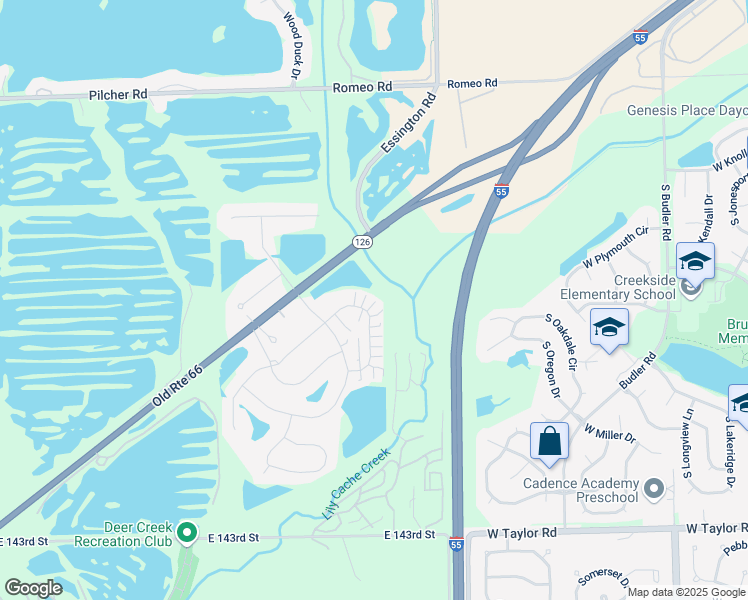 map of restaurants, bars, coffee shops, grocery stores, and more near 13859 Cambridge Circle in Plainfield