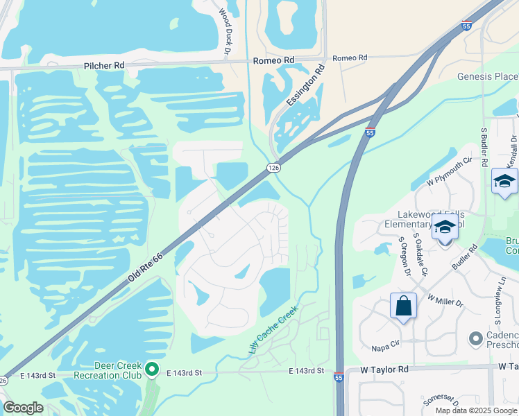 map of restaurants, bars, coffee shops, grocery stores, and more near 13831 Cambridge Circle in Plainfield