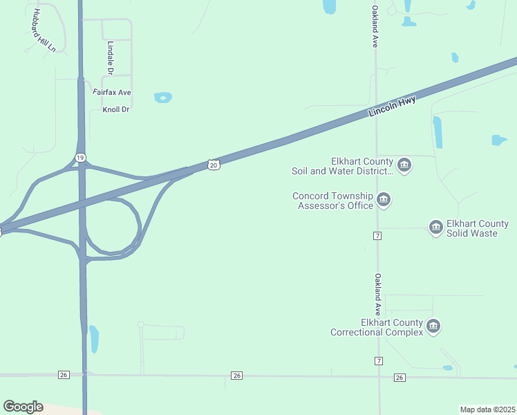 map of restaurants, bars, coffee shops, grocery stores, and more near 59021 County Road 3 in Elkhart