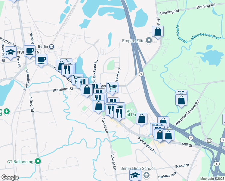 map of restaurants, bars, coffee shops, grocery stores, and more near 140 Porters Pass in Berlin