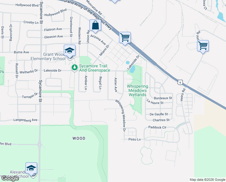 map of restaurants, bars, coffee shops, grocery stores, and more near 2527 Aster Ave in Iowa City