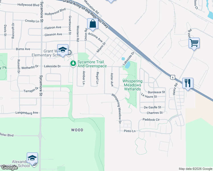 map of restaurants, bars, coffee shops, grocery stores, and more near 2527 Aster Ave in Iowa City