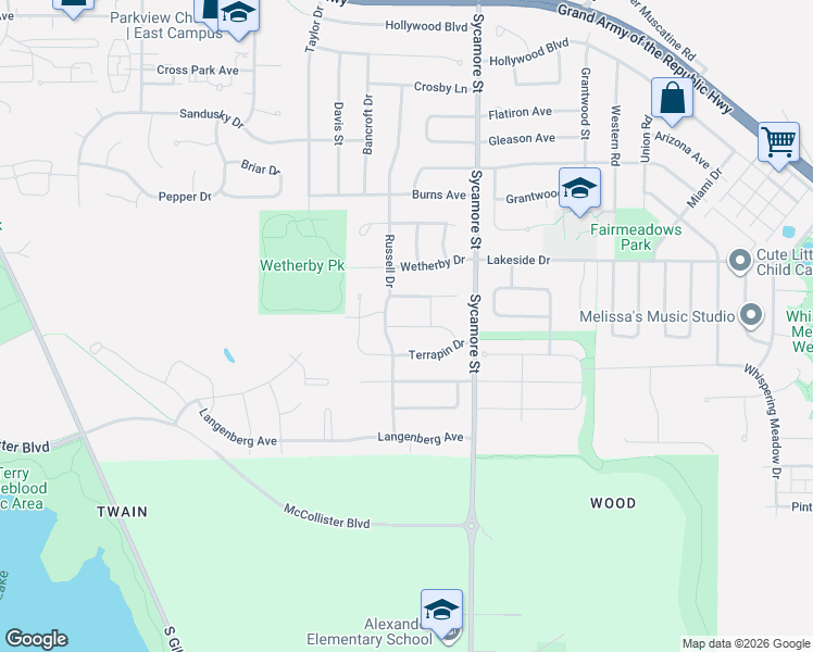 map of restaurants, bars, coffee shops, grocery stores, and more near 1504 Terrapin Drive in Iowa City