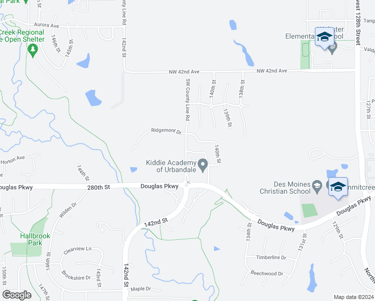 map of restaurants, bars, coffee shops, grocery stores, and more near 14130 Sunflower Court in Urbandale
