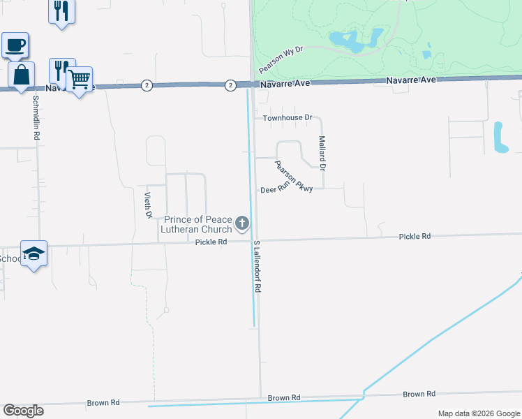 map of restaurants, bars, coffee shops, grocery stores, and more near 4155 Pickle Road in Oregon