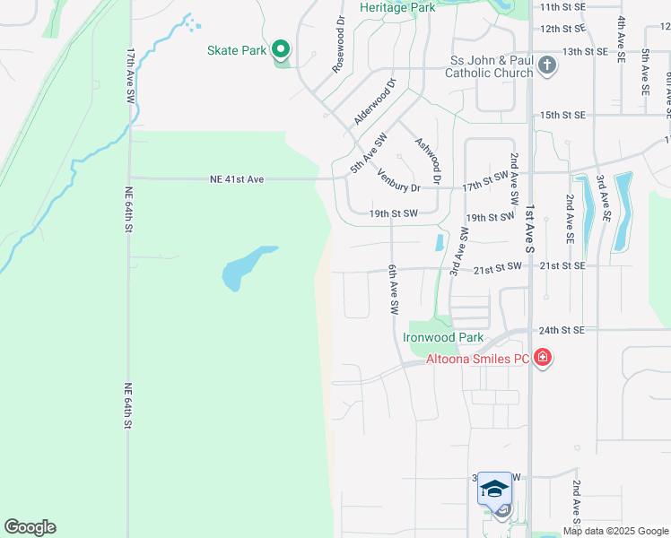 map of restaurants, bars, coffee shops, grocery stores, and more near 726 Stonegate Court Southwest in Altoona