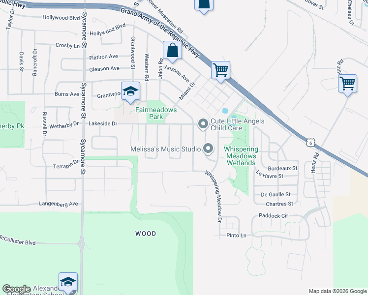 map of restaurants, bars, coffee shops, grocery stores, and more near 54 Regal Lane in Iowa City