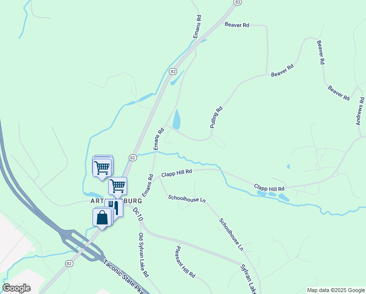 map of restaurants, bars, coffee shops, grocery stores, and more near 6 Pulling Road in Lagrangeville