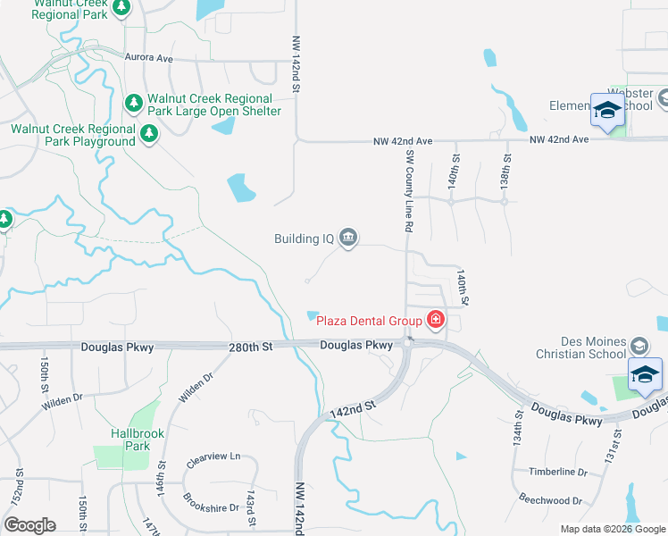 map of restaurants, bars, coffee shops, grocery stores, and more near 14227 Ridgemont Drive in Urbandale