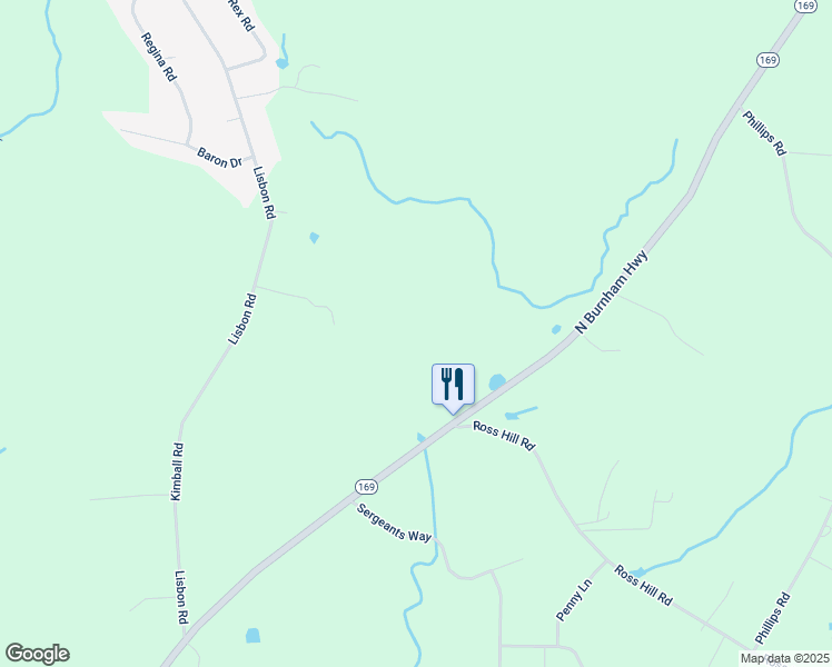 map of restaurants, bars, coffee shops, grocery stores, and more near 291 North Burnham Highway in Lisbon