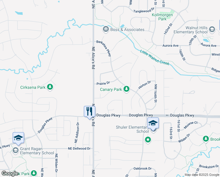 map of restaurants, bars, coffee shops, grocery stores, and more near 16845 Airline Drive in Clive