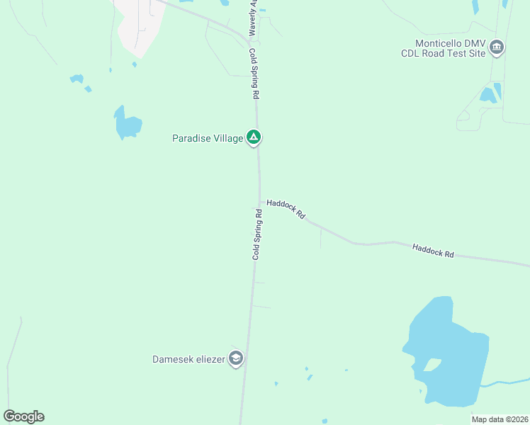 map of restaurants, bars, coffee shops, grocery stores, and more near 279 Cold Spring Road in Monticello