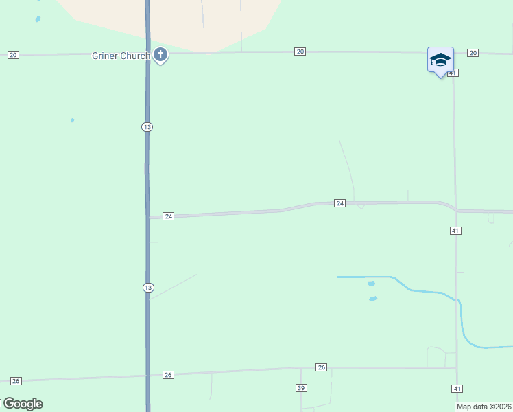 map of restaurants, bars, coffee shops, grocery stores, and more near 12101 County Road 24 in Middlebury