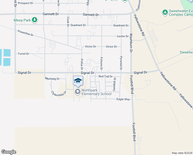 map of restaurants, bars, coffee shops, grocery stores, and more near 1528 Red Tail Drive in Rock Springs