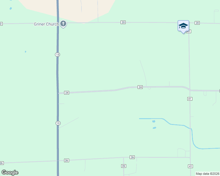map of restaurants, bars, coffee shops, grocery stores, and more near 12101 County Road 24 in Middlebury