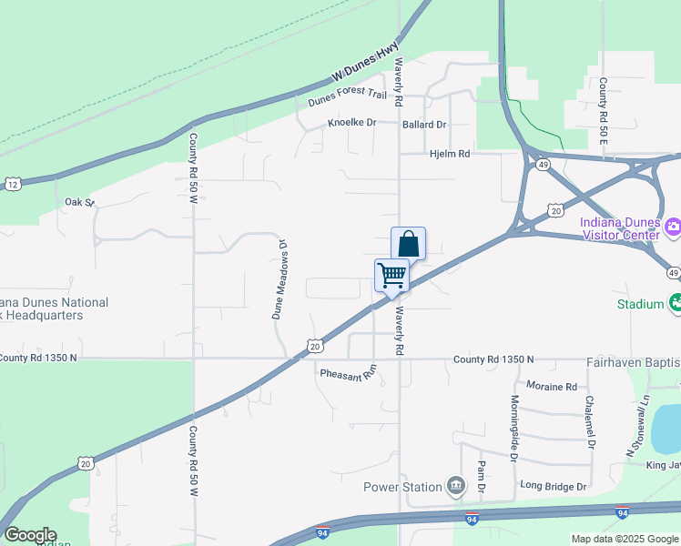 map of restaurants, bars, coffee shops, grocery stores, and more near 186 Summertree Drive in Porter